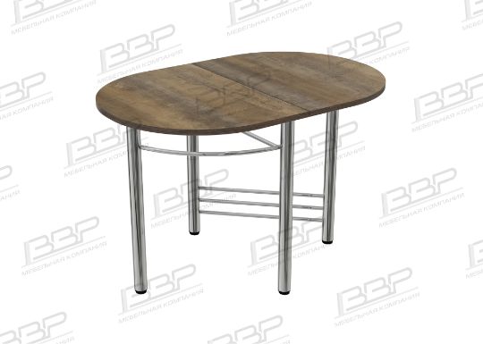 Столешница Пластик для пристенного стола 550*550*700 +подстолье "Пристенное" (Подстолье Раздвижное, Хром)