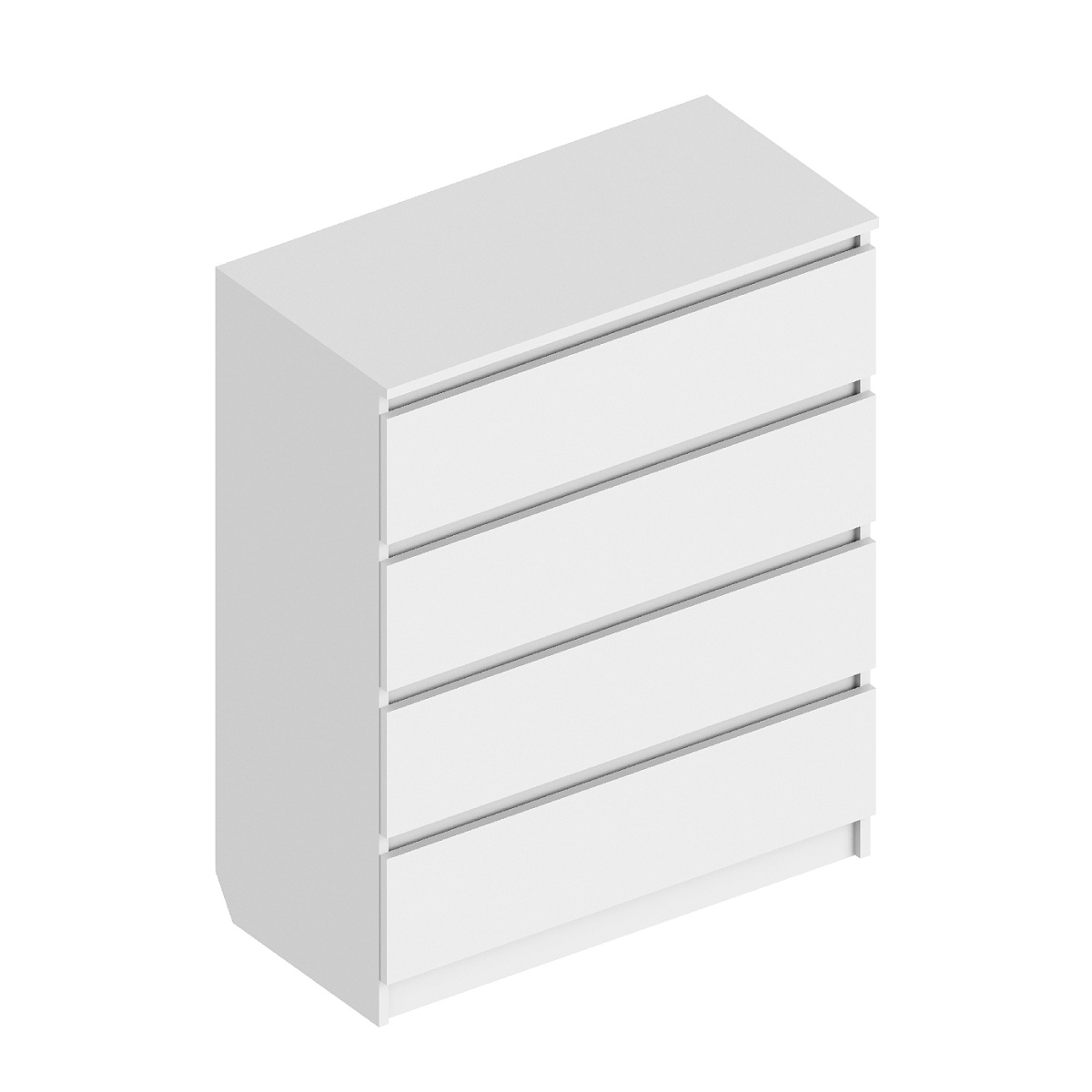 "Бьянко" Комод с 4 ящиками 800х400х1000 Белый лофт