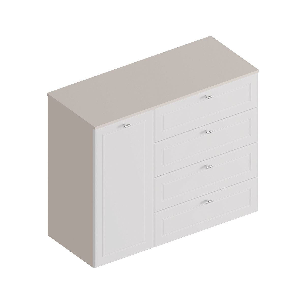 "Лорэн" Комод 1-ств с 4 ящиками 1100х460х920 Тефия