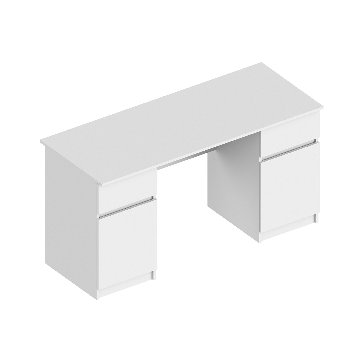 "Бьянко" Стол письменный 2-х тумбовый 1500х600х770 Белый лофт