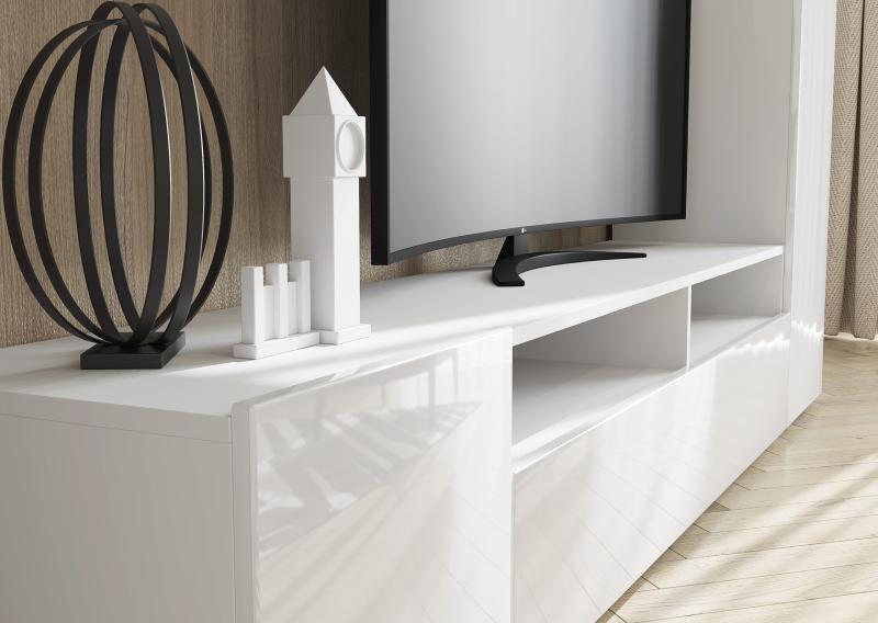 67ГЛ Гостиная МДФ "Лира" (белый глянец)