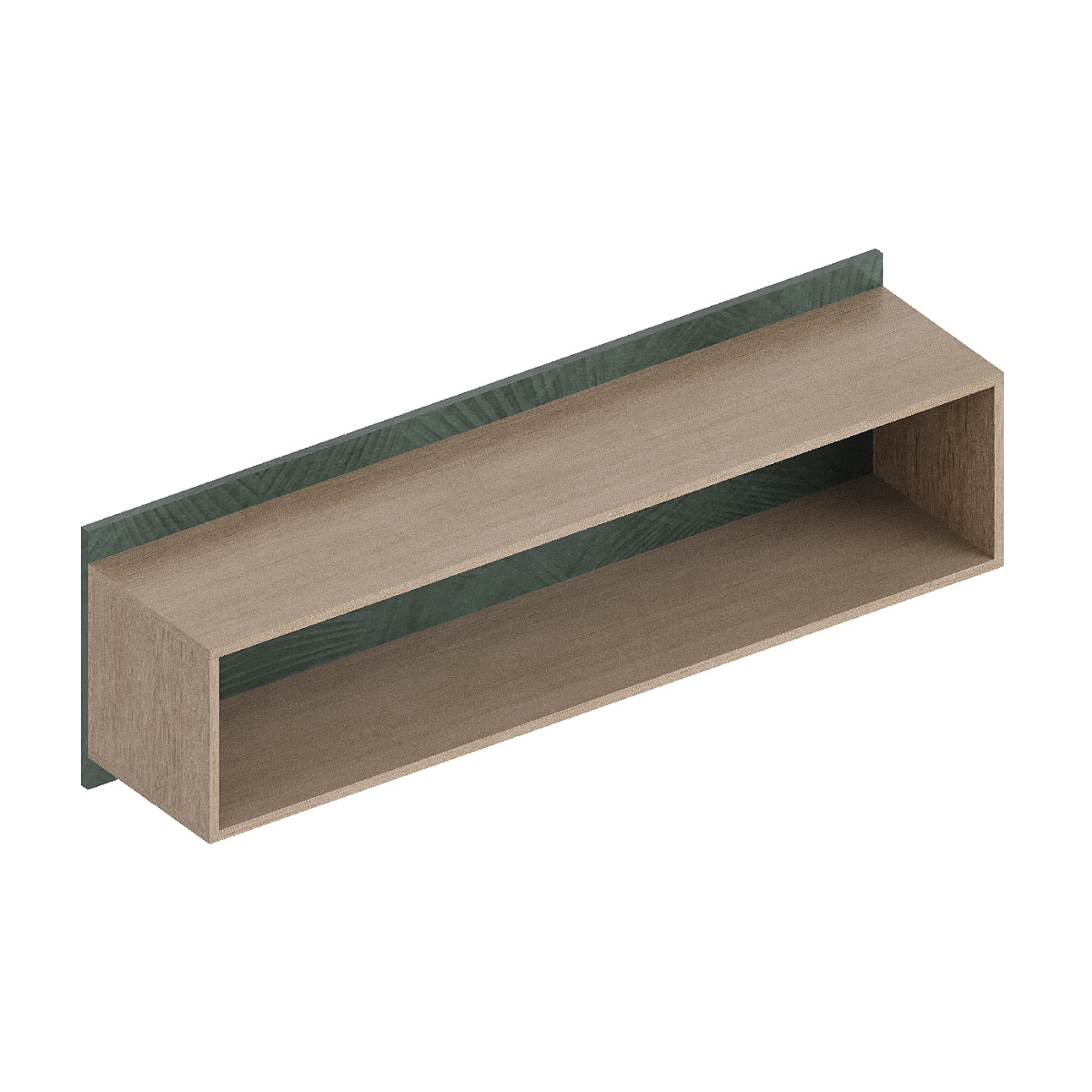 "Ева" Полка настенная 1300х300х400 Тира/Палм грин