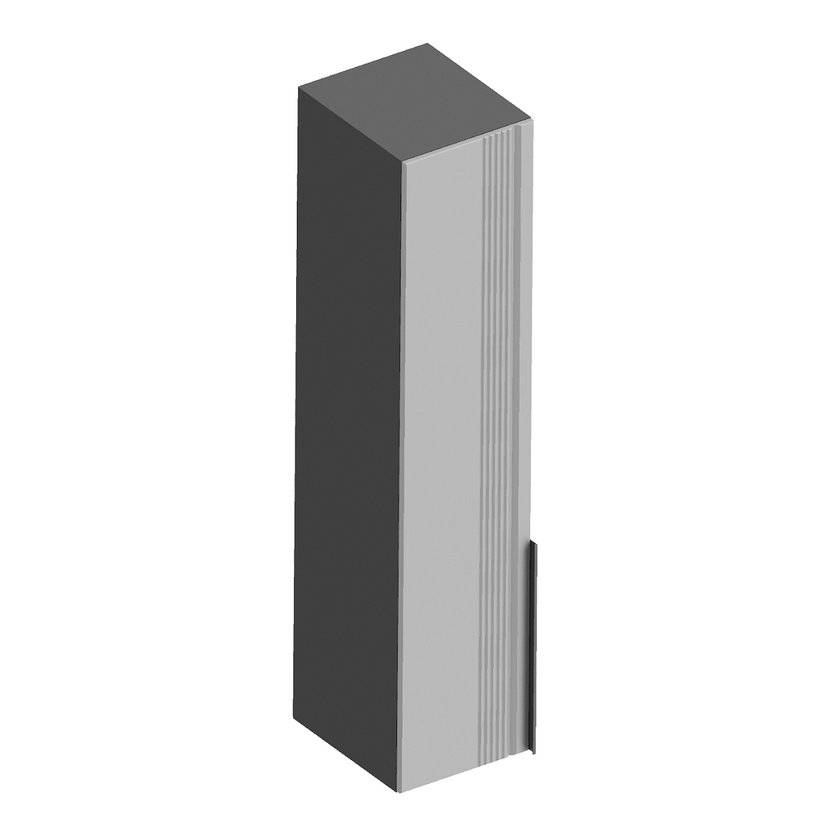 "Вита" Пенал (надстройка) 350х420х1628 Тёмно серый Лофт