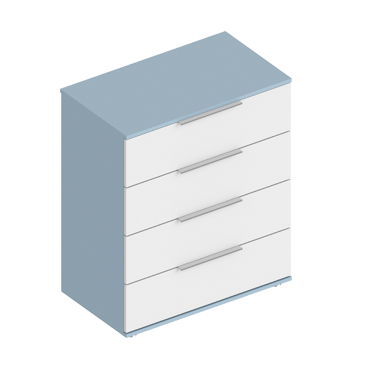 "Бриз" Комод с 4 ящиками 800х460х940 Дасти грин/Белый лофт