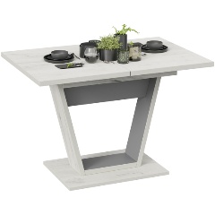 Гавана Стол обеденный Тип 1 (Дуб крафт белый/Серый графит)