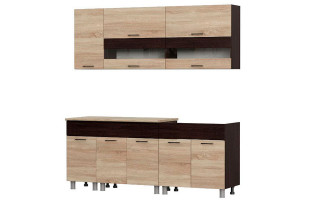 NN КАНТРИ 2м кухня (Дуб венге/Дуб сонома/Тростник)