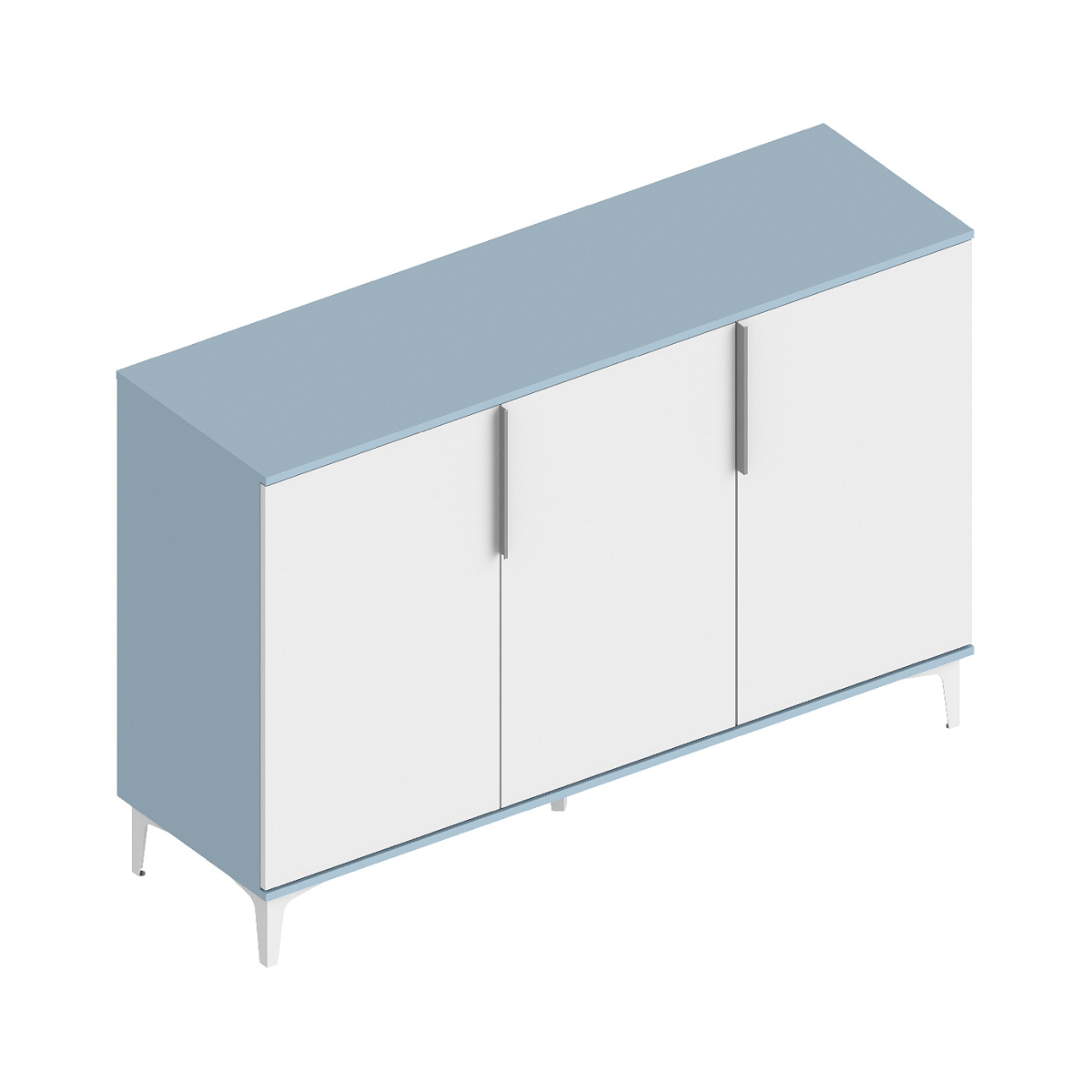 "Бриз" Комод 3-ств 1500х460х1000 Дасти грин/Белый лофт