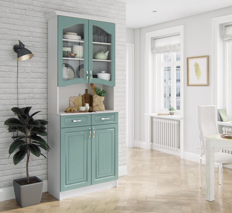 Буфет корпус Прованс- 08/фасад Прованс-08/Клен бирюза