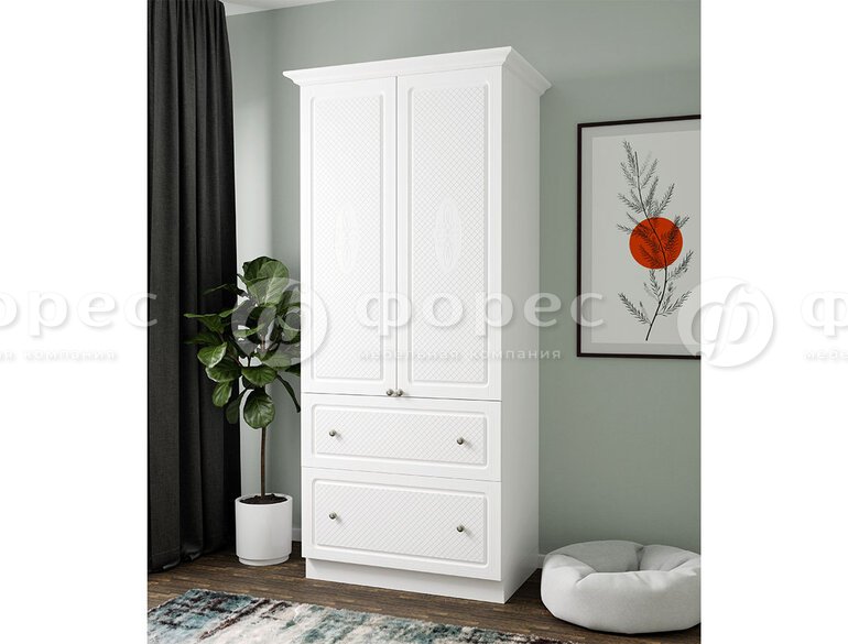 Буфет 900 (белое дерево/белый шагрень)